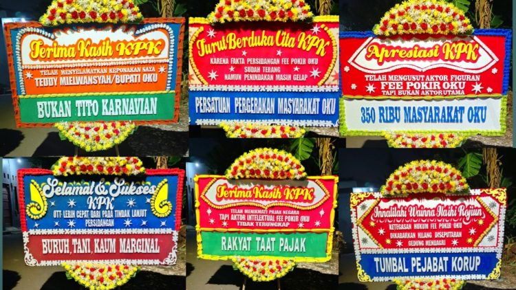 Papan Bunga Satir ‘Serbu’ KPK, Tagih Aktor Besar