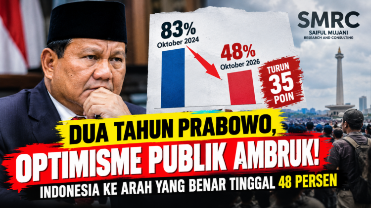 Alarm Keras buat Prabowo! Persepsi Positif Arah Negara Anjlok 35 Poin